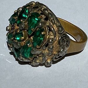 Vintage Costume Jewelry Ring, signed Barclay.